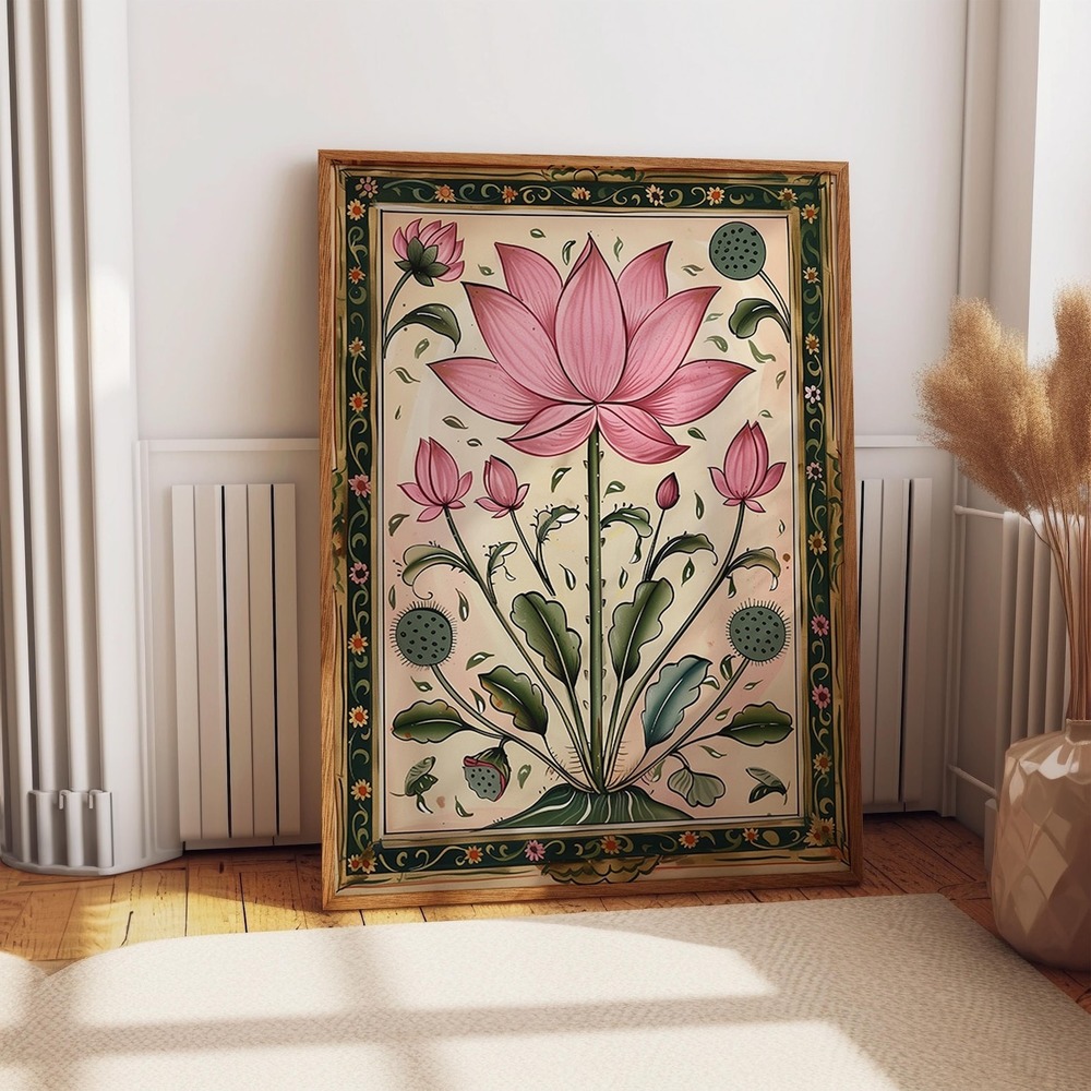 Pink Lotus Blossom Wall Art Print